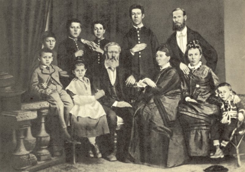 Anton Tjechov och hans familj, Taganrog, Ryssland av Russian Photographer