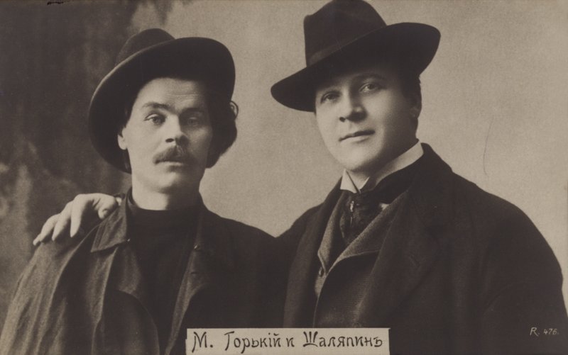 Maxim Gorky och Feodor Chaliapin av Russian Photographer
