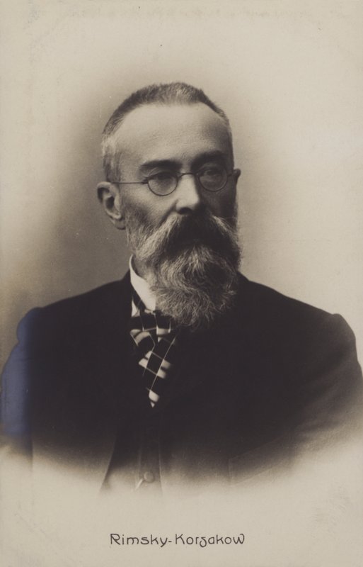 Nikolai Rimsky-Korsakov, rysk kompositör. av Russian Photographer