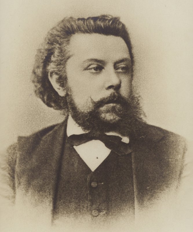 Porträtt av Modest Mussorgsky av Russian Photographer