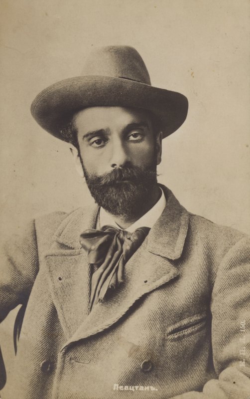 Ryske målaren Isaac Levitan, judisk litauisk-rysk målare, sent 1800-tal av Russian Photographer