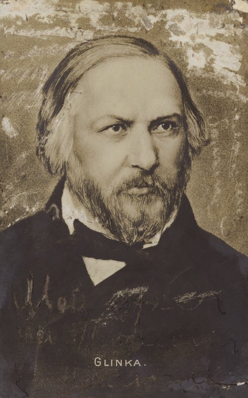 Mikhail Ivanovich Glinka, rysk kompositör (1804-1857) av Russian School