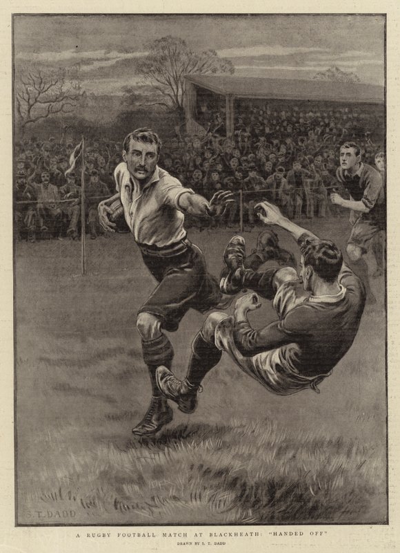 En rugbymatch i Blackheath, som avlämnades av S.T. Dadd