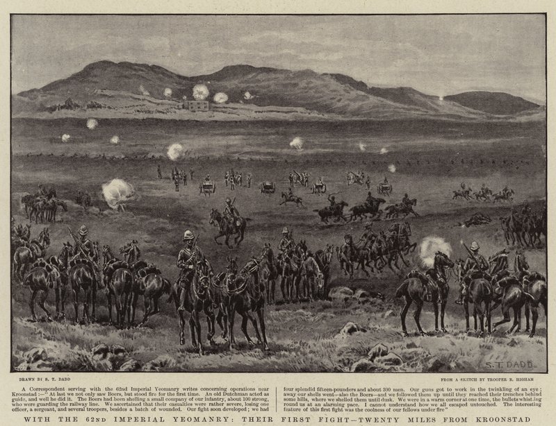 Med 62:a kejserliga Yeomanry, deras första kamp, tjugo mil från Kroonstad av S.T. Dadd