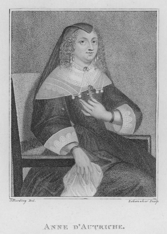 Anna av Österrike (gravyr) av S. (after) Harding