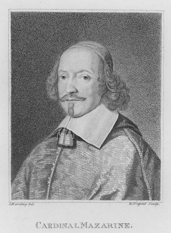 Kardinal Mazarine (gravyr) av S. (after) Harding