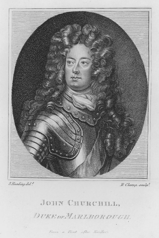 John Churchill, hertig av Marlborough (gravyr) av S. (after) Harding