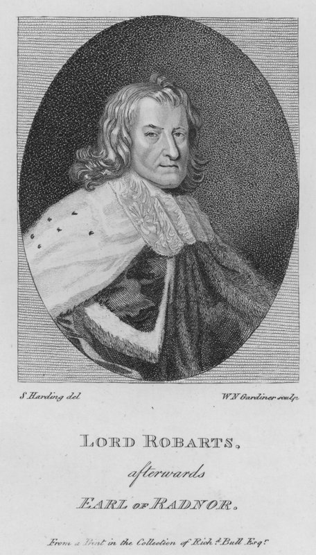 Lord Robarts, efteråt Earl of Radnor (gravyr) av S. (after) Harding