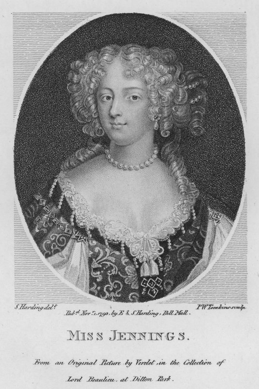 Miss Jennings (gravyr) av S. (after) Harding