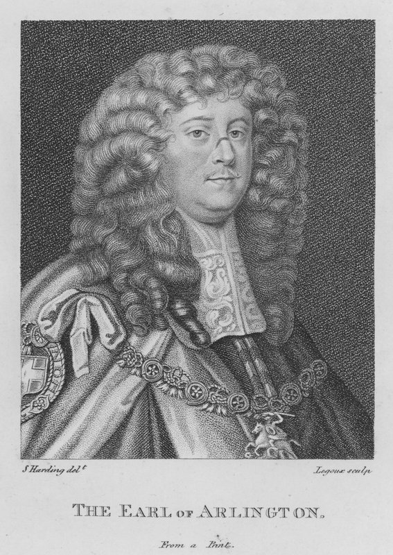The Earl of Arlington (gravyr) av S. (after) Harding