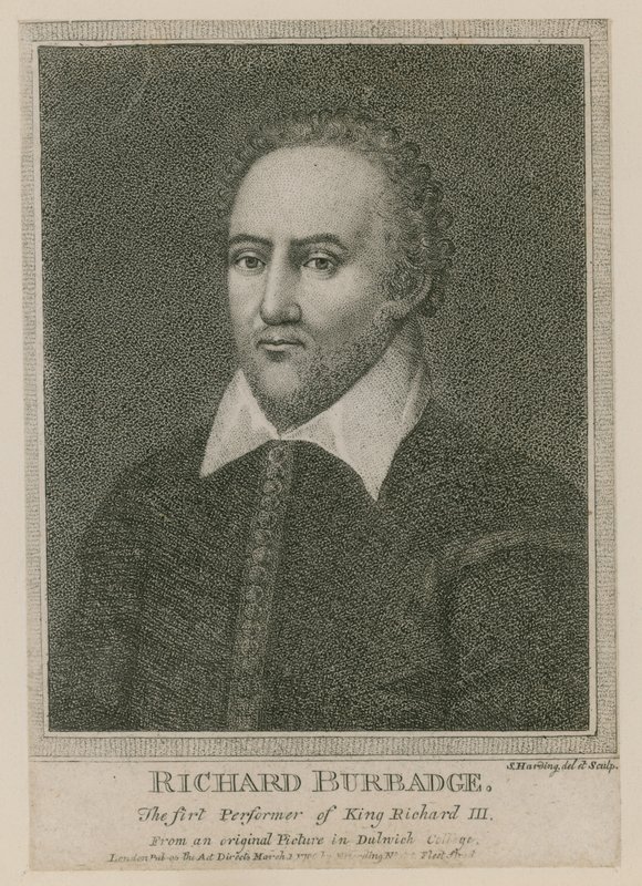 Richard Burbadge, den förste skådespelaren av kung Richard III av S. Harding