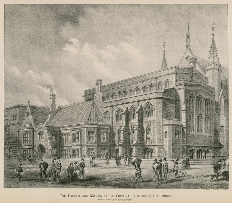 Biblioteket och museet för Corporation of the City of London; Guildhall av S. Rosenthal