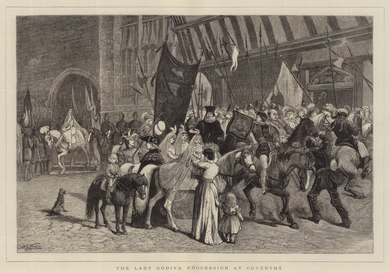 Lady Godivas procession i Coventry av Samuel Edmund Waller