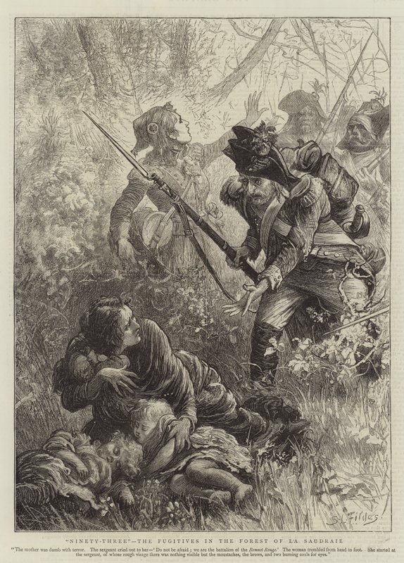 Nittiotre, de flyende i La Saudraie-skogen av Samuel Luke Fildes