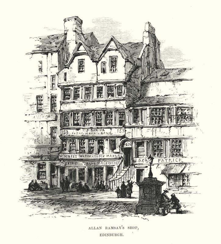 Allan Ramsays butik, Edinburgh av Samuel Read