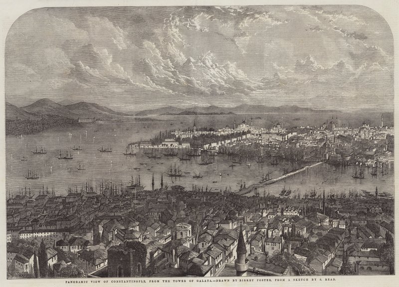 Panoramavy över Konstantinopel, från Galata-tornet av Samuel Read