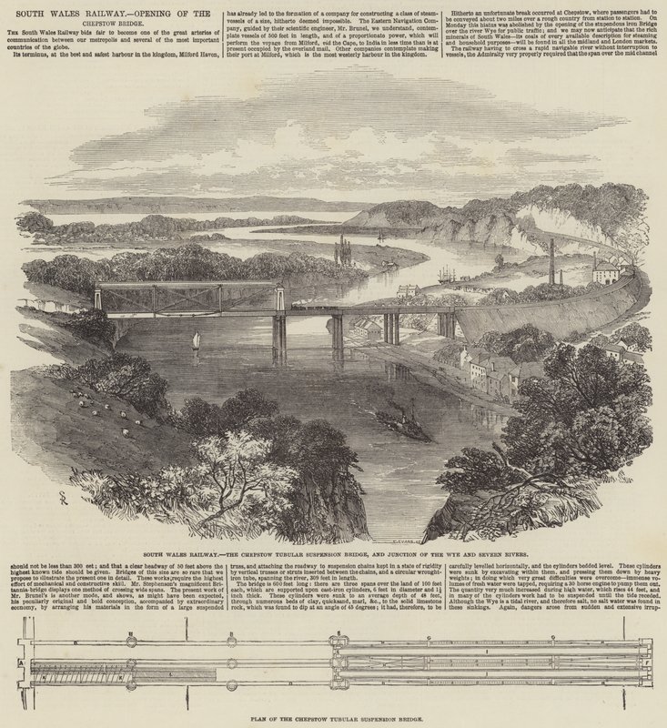 South Wales Railway, öppning av Chepstow Bridge av Samuel Read