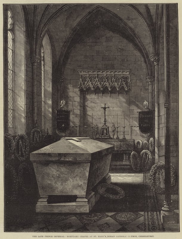 The Late Prince Imperial, bårhuskapellet vid St Mary
