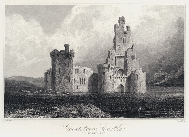 Courtstown Castle, Co Kilkenny (gravyr) av Samuel (after) Austin