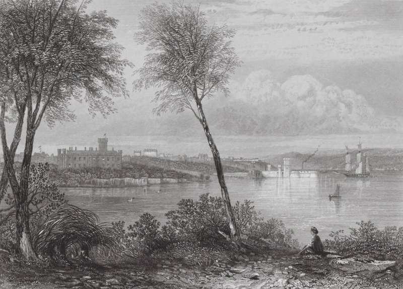 Australien: Government House, Sydney (gravyr) av Samuel (after) Prout