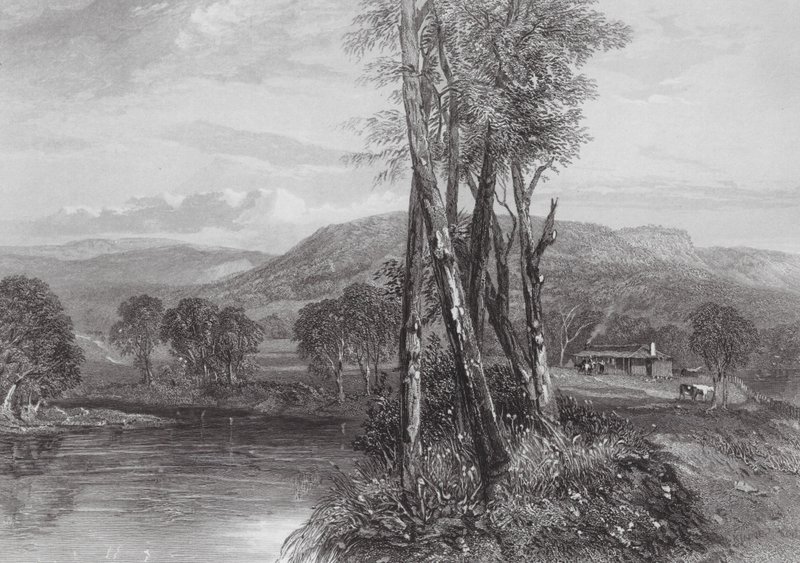 Australien: På floden Goulburn, Victoria (gravyr) av Samuel (after) Prout