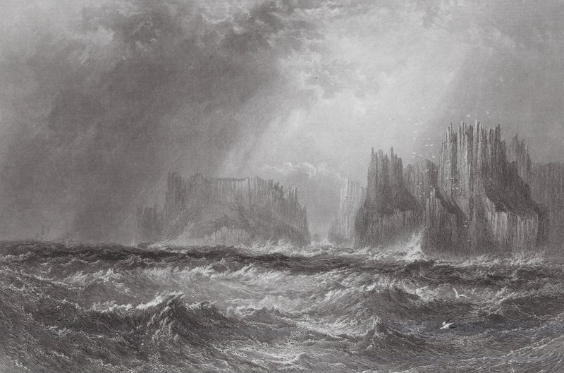 Australien: Tasmans ö (gravyr) av Samuel (after) Prout
