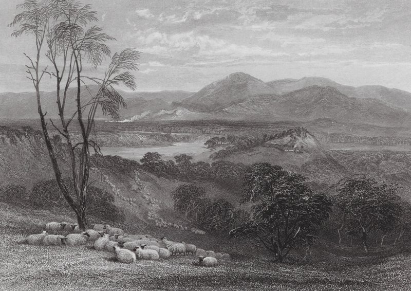 Australien: The Upper Goulburn, Victoria (gravyr) av Samuel (after) Prout