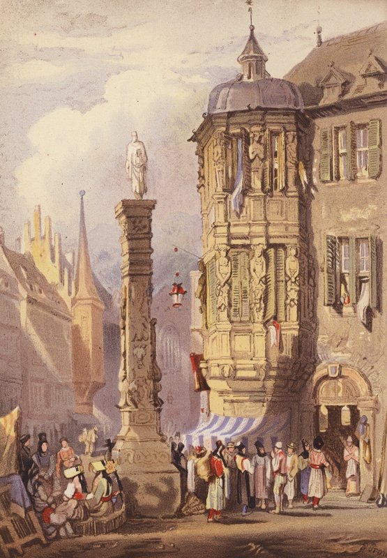 Würzburg (färglitografi) av Samuel (after) Prout