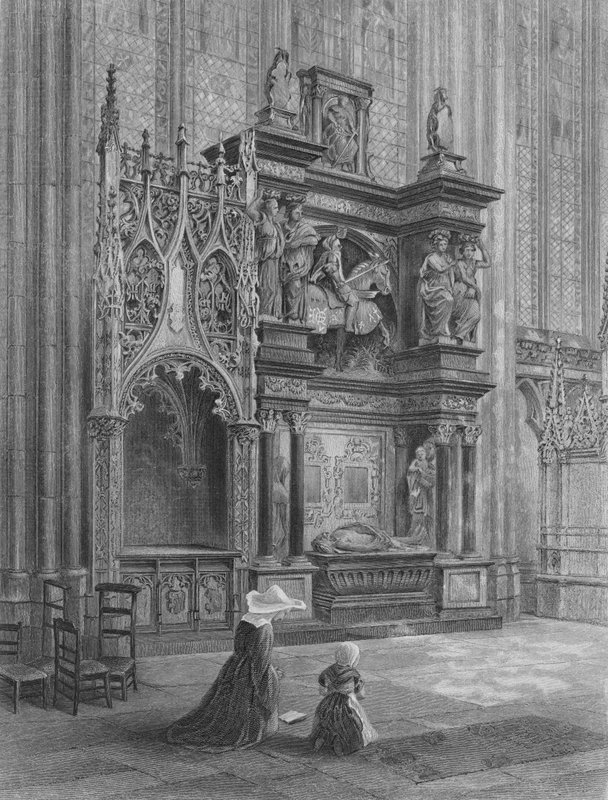 Louis de Brezes grav, Rouens katedral (gravyr) av Samuel John Hodson