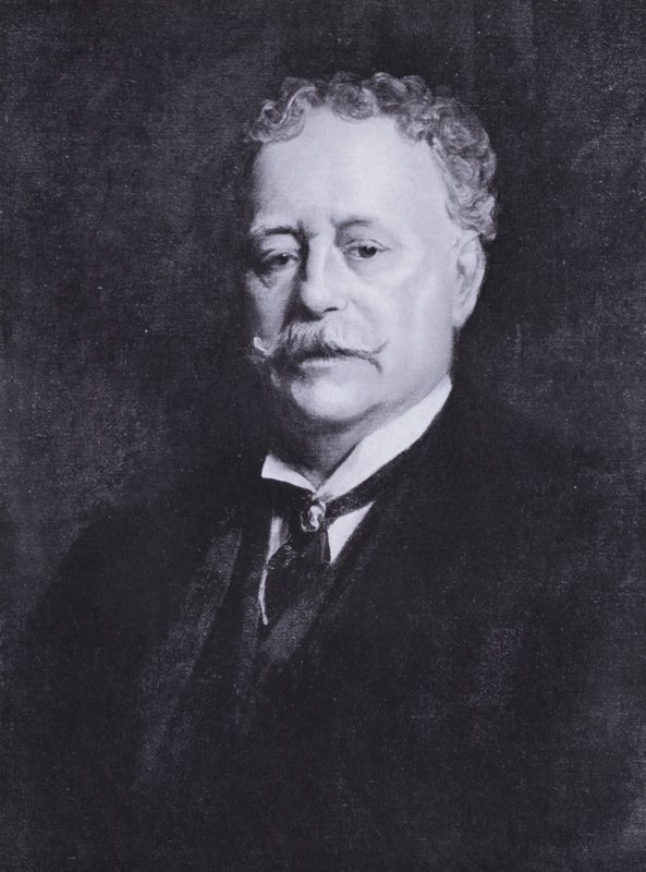 Portræt af Henry Woods (farve litho) swed av Samuel Luke (after) Fildes