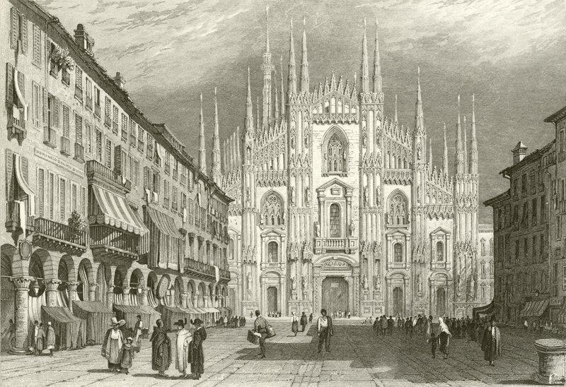 Katedralen i Milano av Samuel Prout