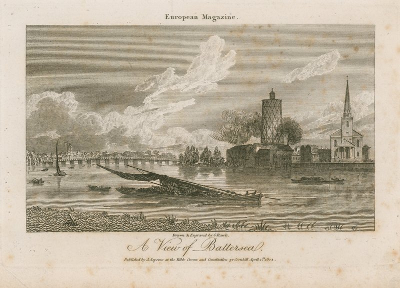 En vy över Battersea av Samuel Rawle