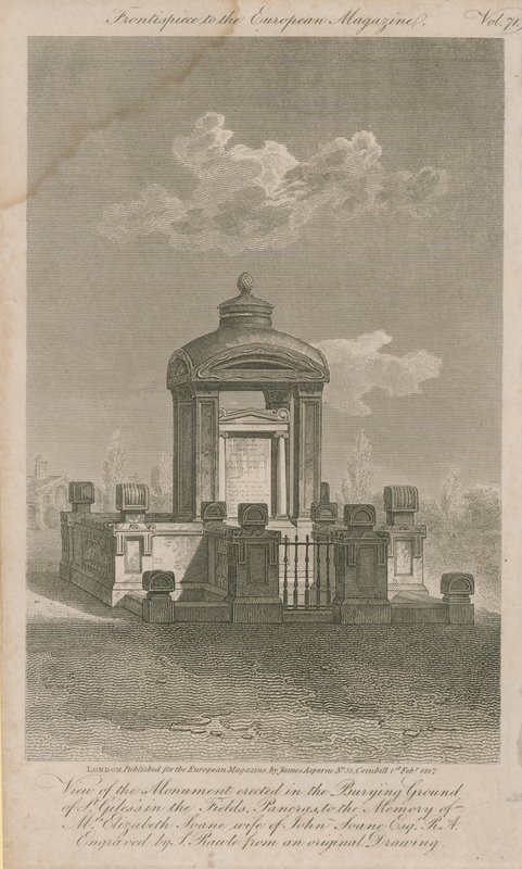 Monument till Elizabeth Soane av Samuel Rawle