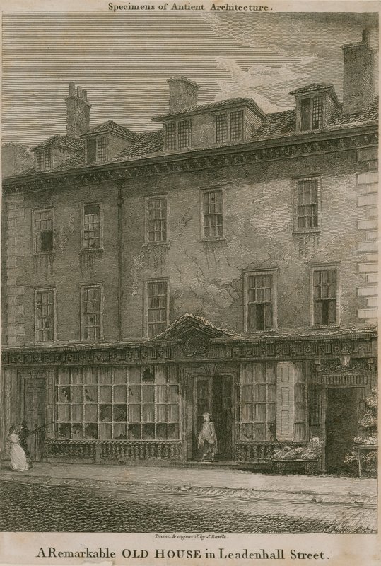 Nicholas Bentley, även känd som Dirty Dick, bodde på Leadenhall Street i London. av Samuel Rawle