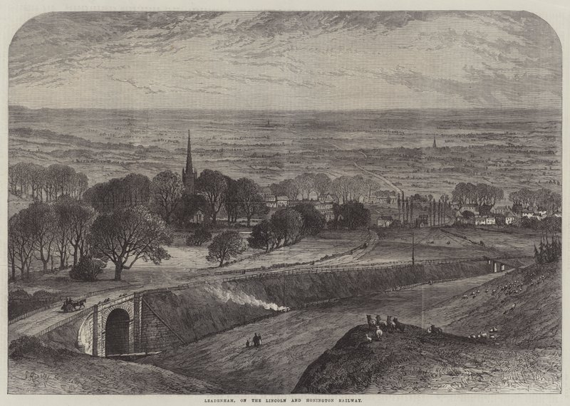 Leadenham, på Lincoln och Honington Railway av Samuel Read