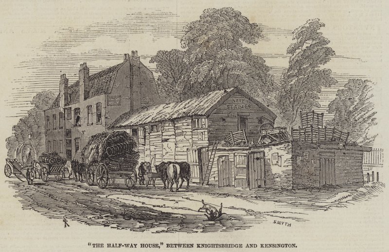 The Half-Way House, mellan Knightsbridge och Kensington av Samuel Read