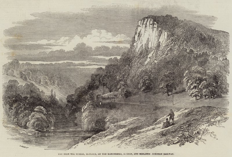 High Tor Tunnel, Matlock, på Manchester, Buxton och Midlands Junction Railway. av Samuel Read