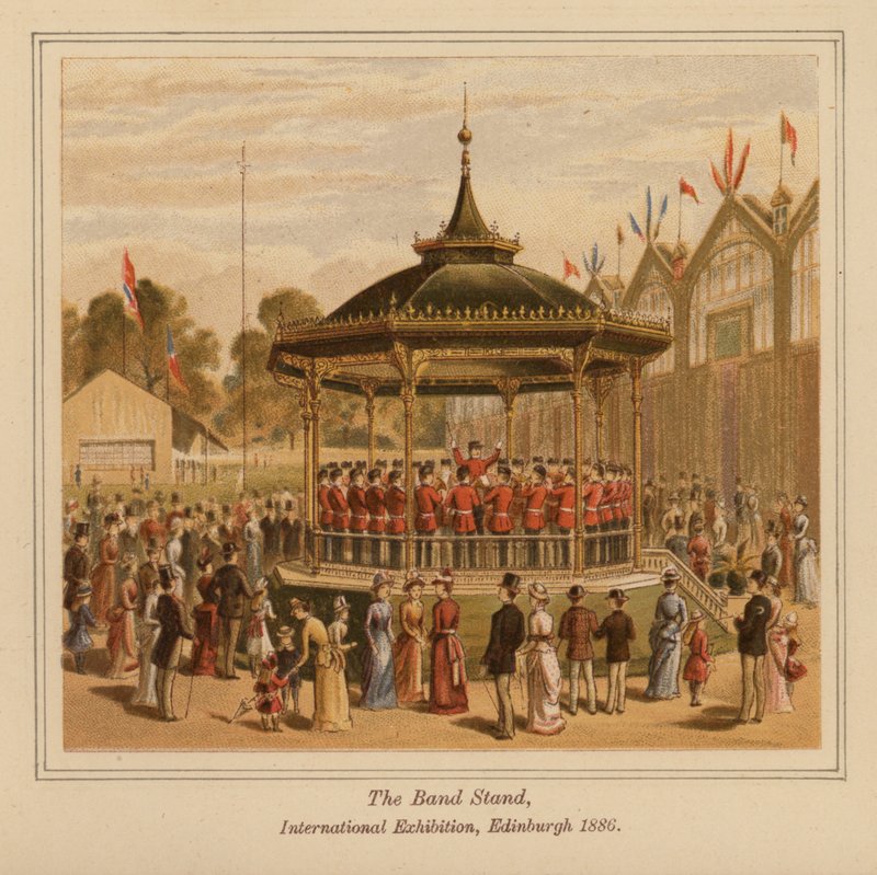 The Band Stand, Internationella utställningen, Edinburgh av Scottish School