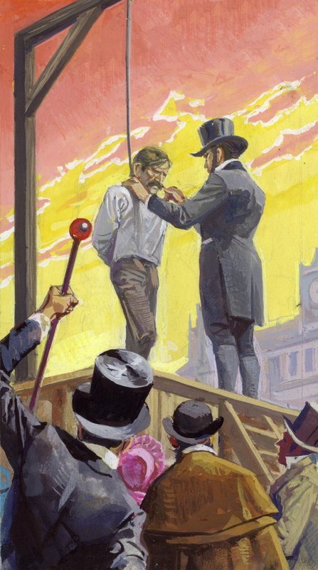 Burke and Hare, Grave Robbers and Murders (gouache på papper) av Severino Baraldi