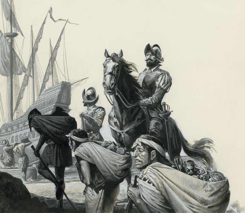 Francisco Pizarro och hans conquistadorer av Severino Baraldi