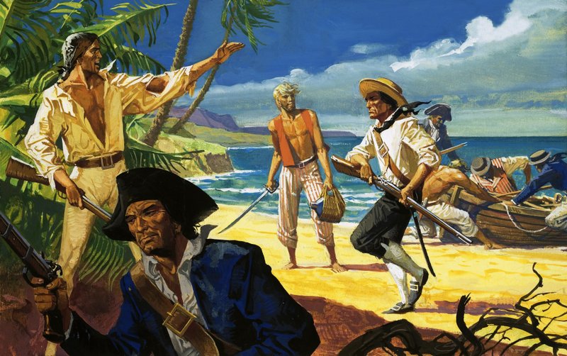 Myterister från Bounty landstiger på Pitcairn Island av Severino Baraldi