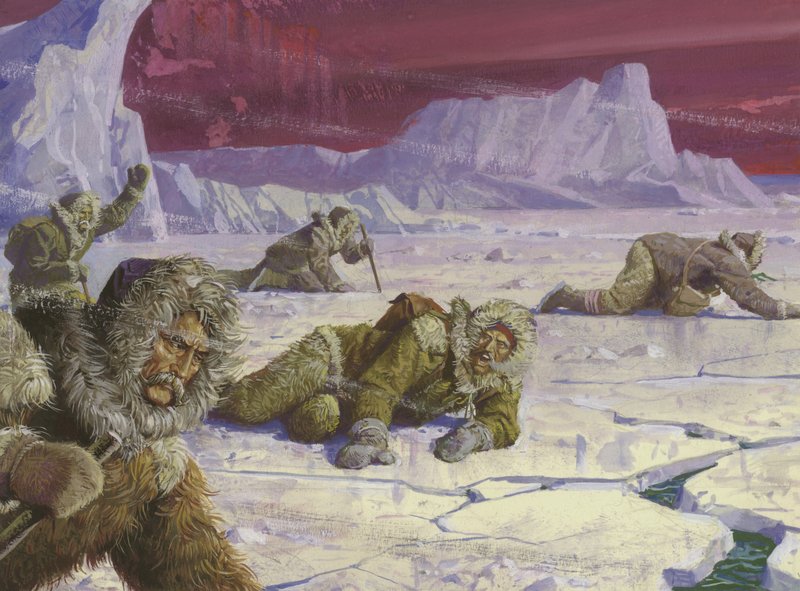 Robert Pearys expedition till Nordpolen stötte på många faror av Severino Baraldi