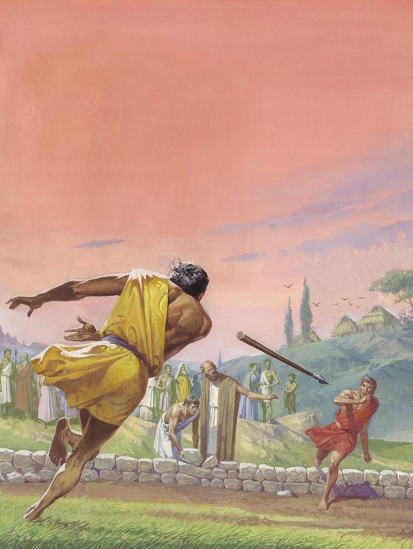 Romulus och Remus (gouache på papper) av Severino Baraldi