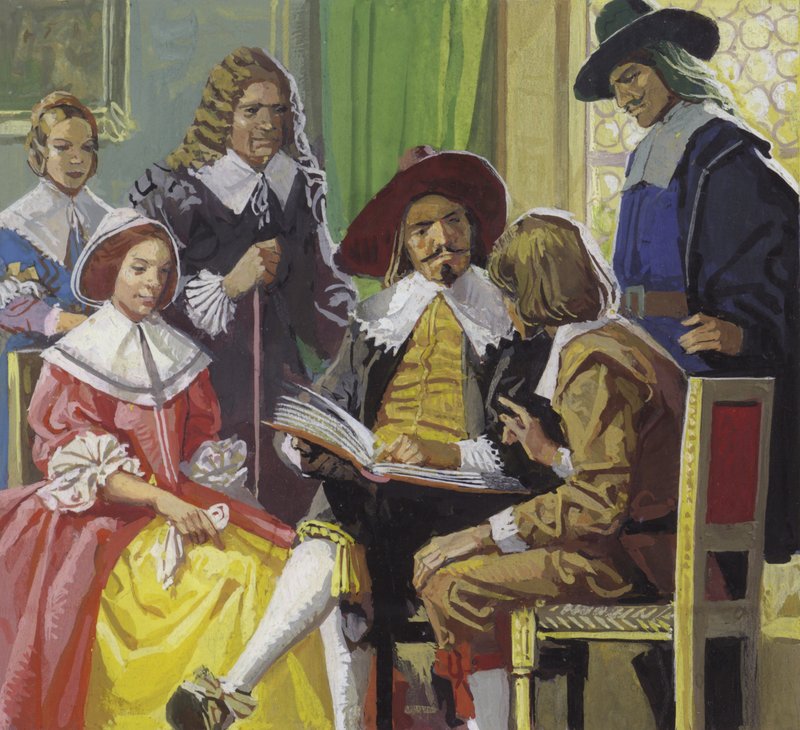 William Dampier försöker slå sig till ro i England av Severino Baraldi
