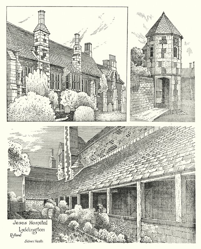 Jesus Hospital, Lyddington, Rutland (gravyr) av Sidney Heath