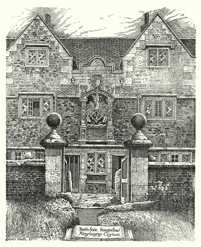 North Side, Hungerford Almshouses, Corsham (gravyr) av Sidney Heath