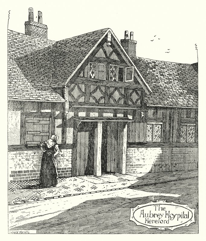 The Aubrey Hospital, Hereford (gravyr) av Sidney Heath