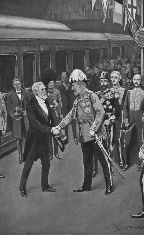 Kung Edward välkomnade president Loubet den 6 juli 1903 av Sidney Paget