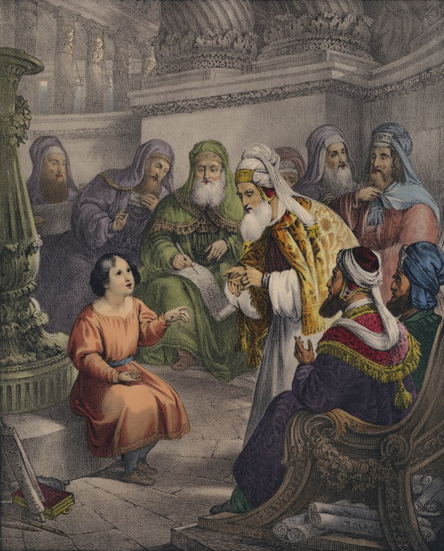 Kristus med läkarna i templet av Siegfried Detler Bendixen
