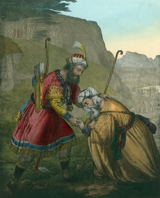 Jakobs försoning med sin bror Esau av Siegfried Detler Bendixen